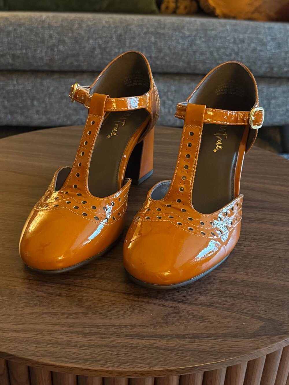 Diba True JUKE BOX Leather T Strap Mary Jane Heel NWOT